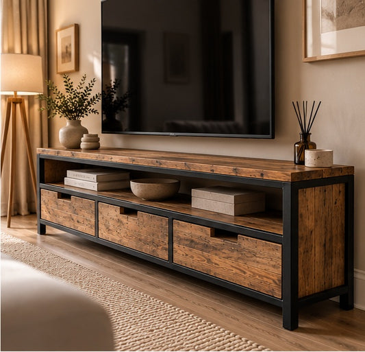 Bespoke Reclaimed Wood TV Unit