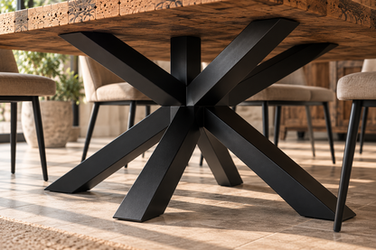 Reclaimed Wood Spider Base Dining Table