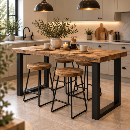 Bespoke Reclaimed Wood Breakfast Bar