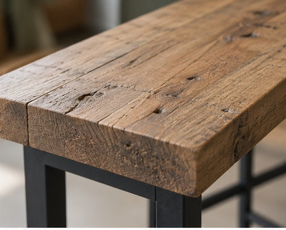 Bespoke Reclaimed Wood Breakfast Bar